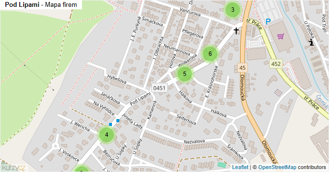 Pod Lipami - mapa firem