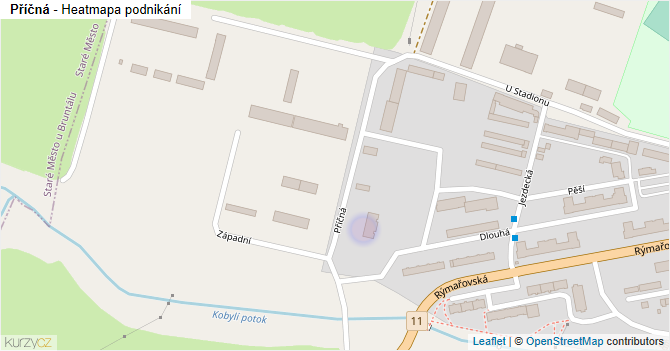Příčná - mapa podnikání