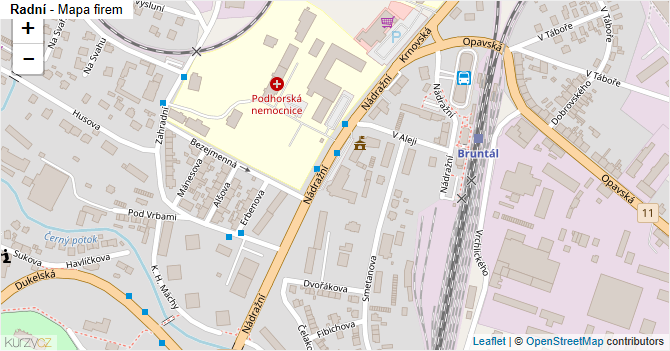Radní - mapa firem