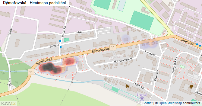 Rýmařovská - mapa podnikání
