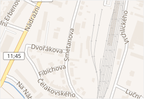 Smetanova v obci Bruntál - mapa ulice