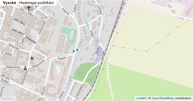 Vysoká - mapa podnikání