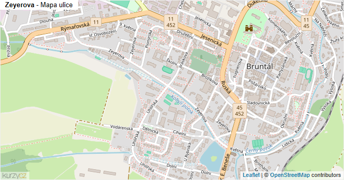 Zeyerova - mapa ulice