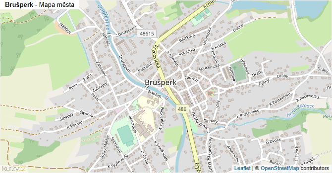 Brušperk - mapa města