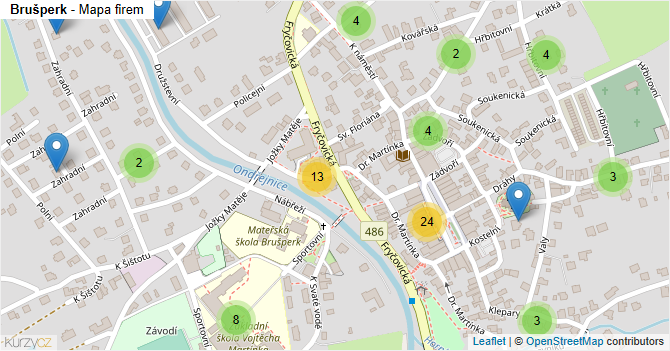 Brušperk - mapa firem