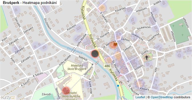 Brušperk - mapa podnikání