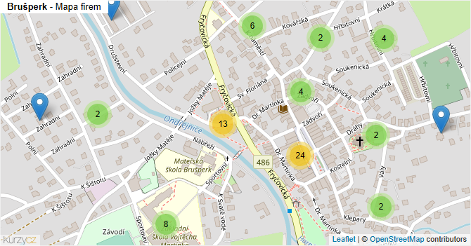 Brušperk - mapa firem