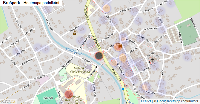 Brušperk - mapa podnikání