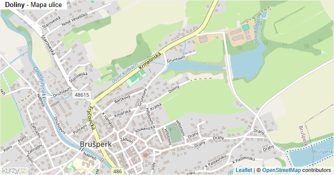 Doliny - mapa ulice