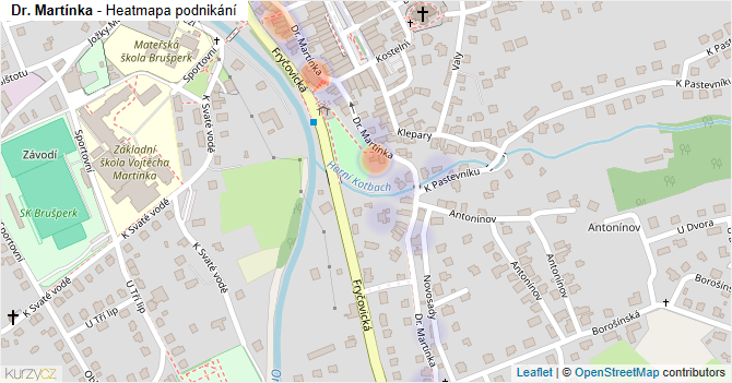 Dr. Martínka - mapa podnikání