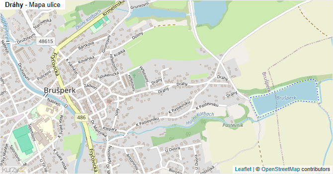 Dráhy - mapa ulice