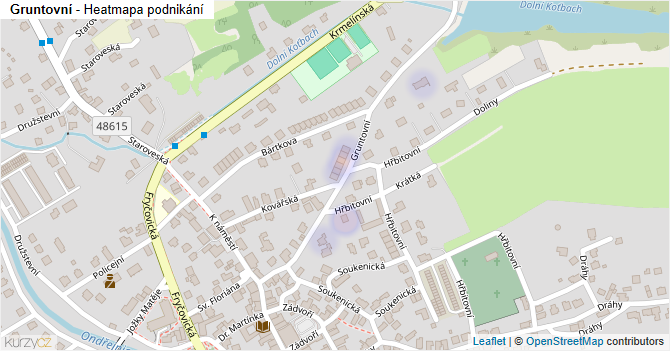 Gruntovní - mapa podnikání
