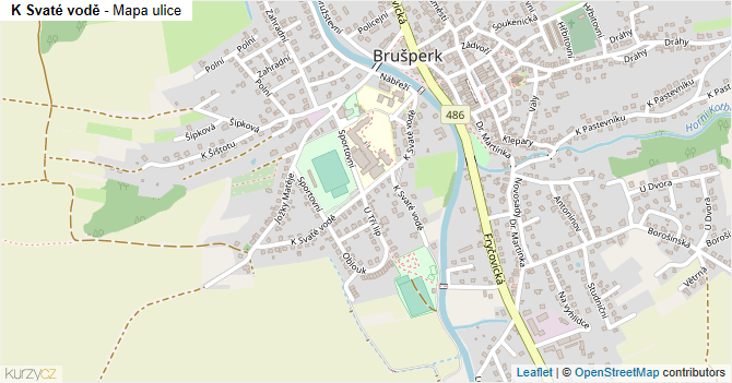 K Svaté vodě - mapa ulice