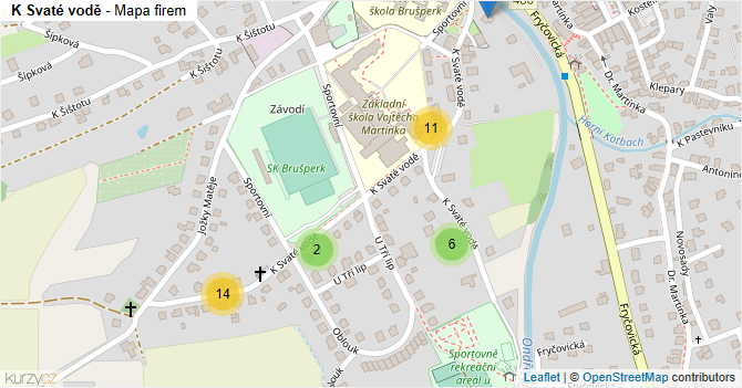 K Svaté vodě - mapa firem