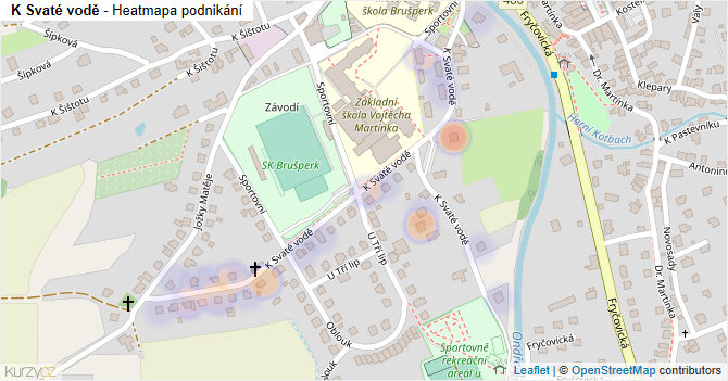K Svaté vodě - mapa podnikání