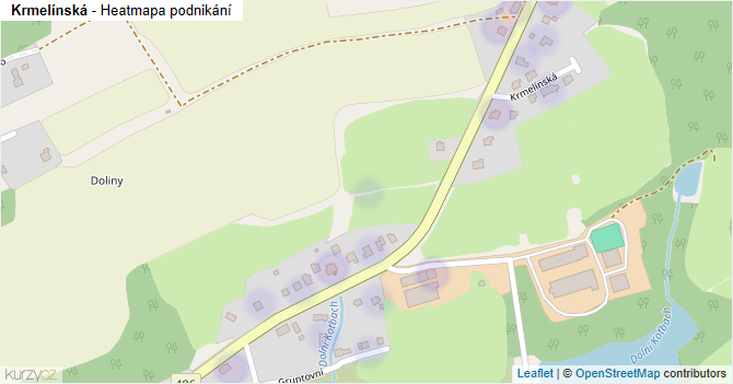 Krmelínská - mapa podnikání