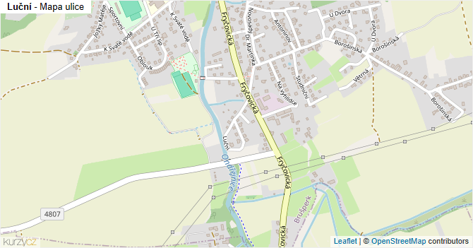 Luční - mapa ulice