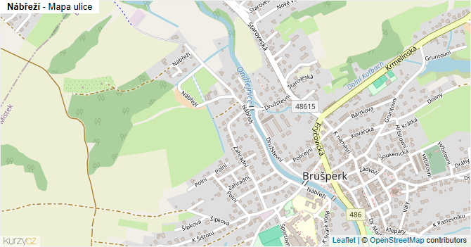 Nábřeží - mapa ulice