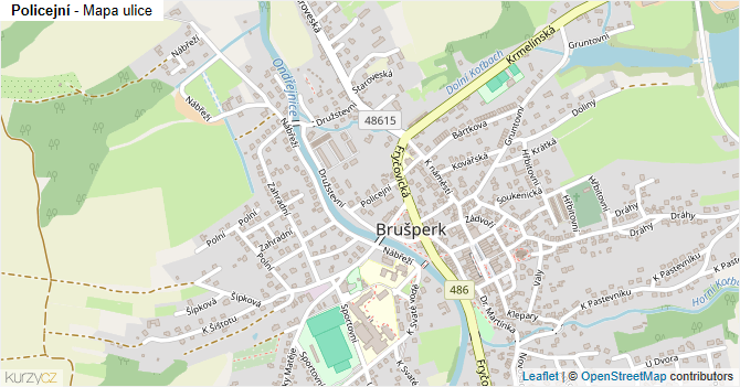 Policejní - mapa ulice
