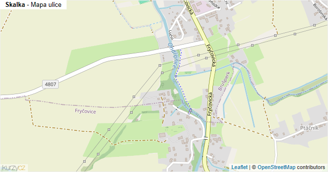 Skalka - mapa ulice