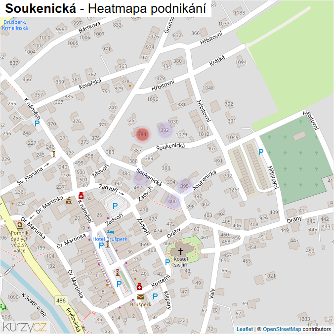 Mapa Soukenická - Firmy v ulici.