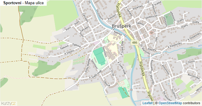 Sportovní - mapa ulice