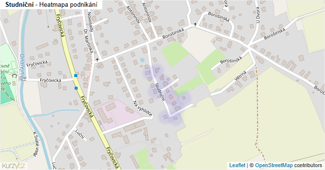 Studniční - mapa podnikání