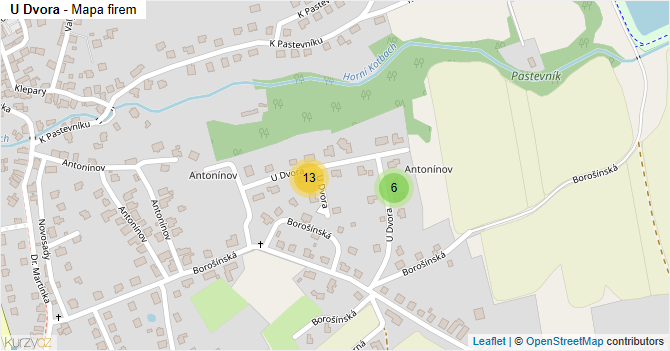 U Dvora - mapa firem