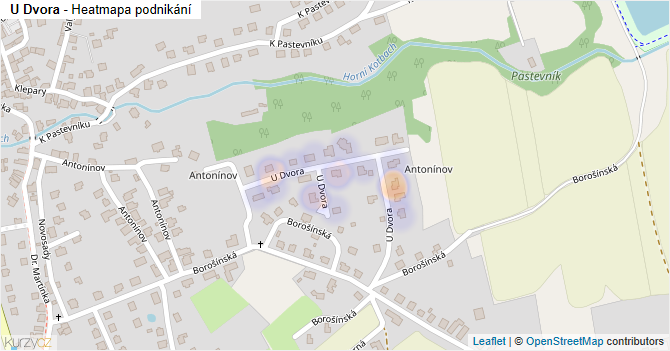 U Dvora - mapa podnikání