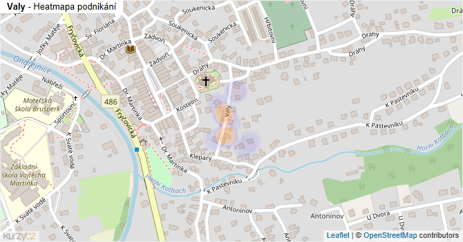 Valy - mapa podnikání