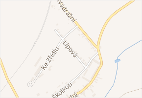 Lipová v obci Břvany - mapa ulice