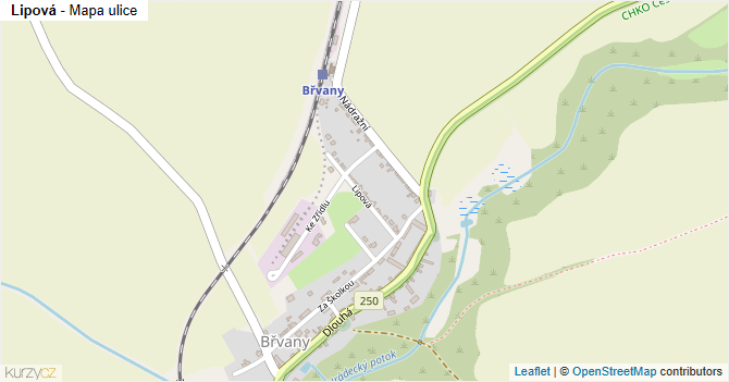 Lipová - mapa ulice