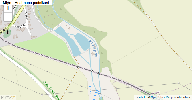 Mlýn - mapa podnikání