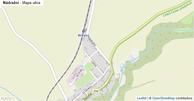 Nádražní - mapa ulice
