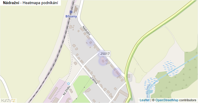 Nádražní - mapa podnikání
