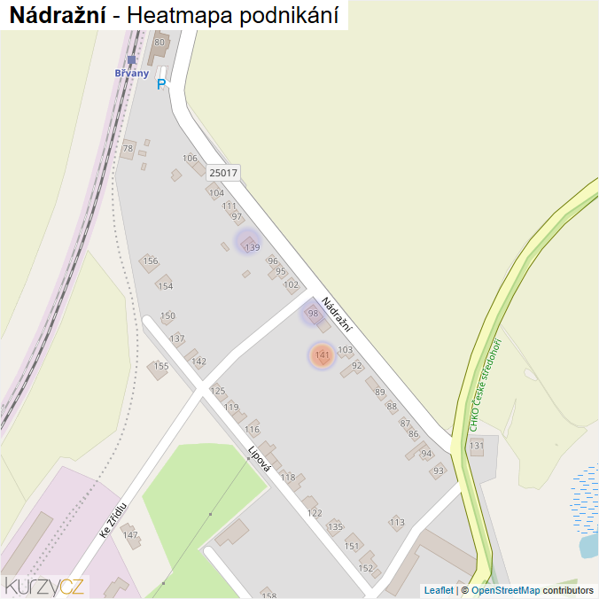 Mapa Nádražní - Firmy v ulici.