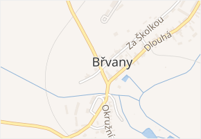 Počeradská v obci Břvany - mapa ulice