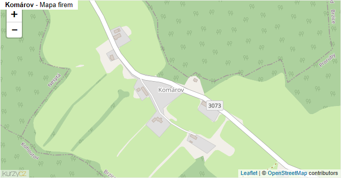 Komárov - mapa firem