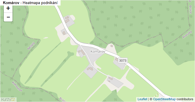 Komárov - mapa podnikání