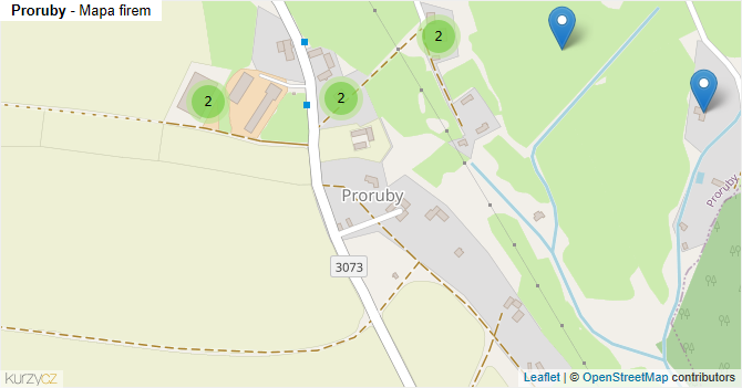 Proruby - mapa firem