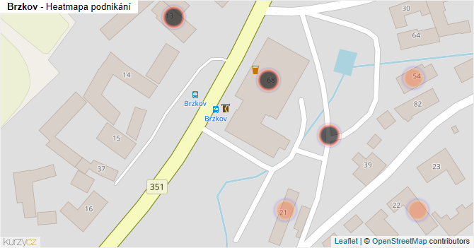 Brzkov - mapa podnikání