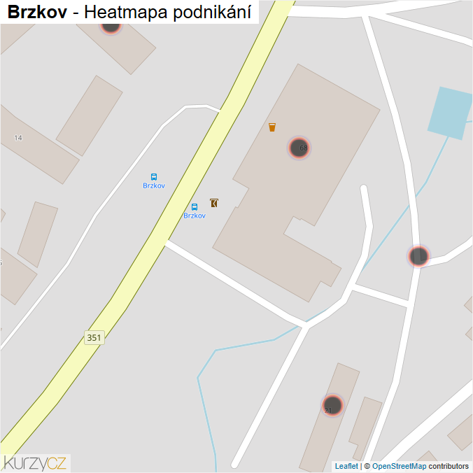 Mapa Brzkov - Firmy v obci.
