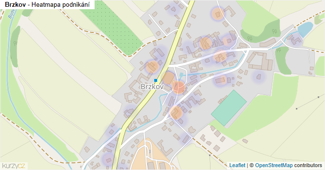 Brzkov - mapa podnikání
