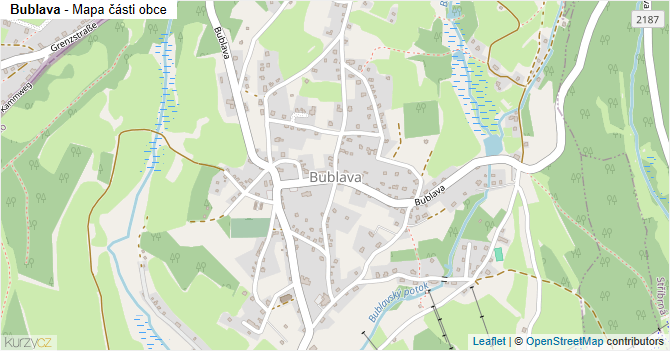 Bublava - mapa části obce