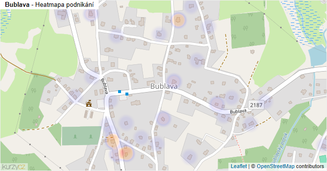Bublava - mapa podnikání