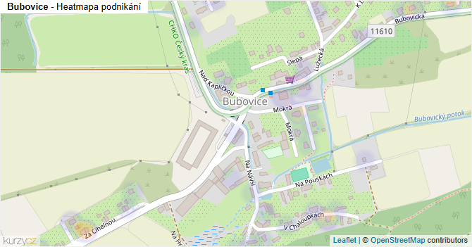 Bubovice - mapa podnikání