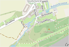 K Čeřince v obci Bubovice - mapa ulice