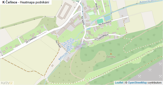 K Čeřince - mapa podnikání