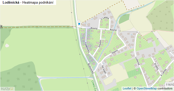 Loděnická - mapa podnikání
