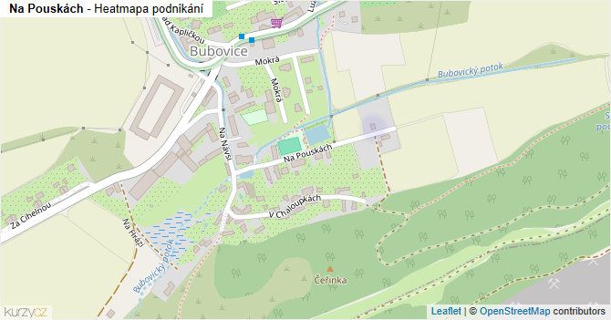 Na Pouskách - mapa podnikání